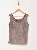 ノースリーブ ラメトップス