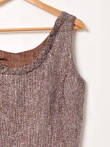 ノースリーブ ラメトップス