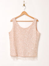 スパンコール ノースリーブトップス