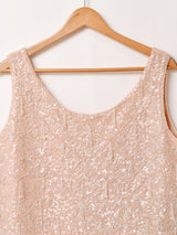 スパンコール ノースリーブトップス