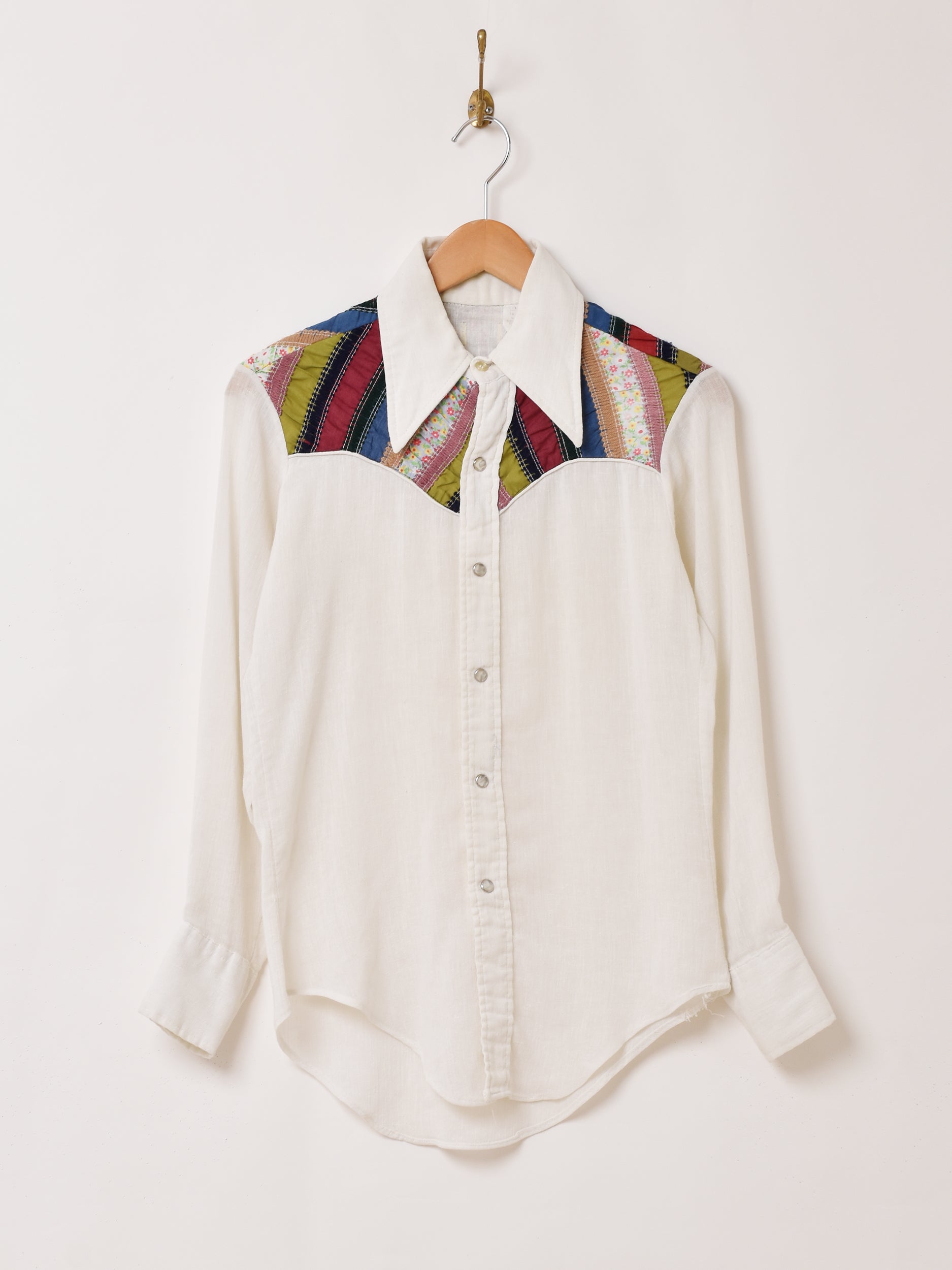 1990s ORVIS パッチワークシャツ 表記L - 古着屋HamburgCafe