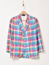 チェック柄 テーラードジャケット