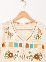 Elcamino グラニー クロシェ 切り替えトップス