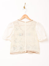 Elcamino グラニー クロシェ 切り替えトップス