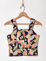 Emerald Motel リーフ柄 ビスチェ