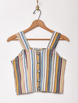 Emerald Motel マルチストライプ ビスチェ