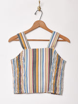 Emerald Motel マルチストライプ ビスチェ