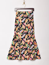 Emerald Motel リーフ柄 マーメイドスカート