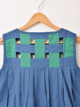 【4色展開】Emerald Motel ブロッキングデザイン ノースリーブワンピース