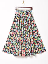 Emerald Motel スタンプ柄 サーキュラースカート