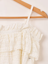 Meridian レース フリル ビスチェ