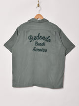 【3色展開】Backers 刺繍 半袖オープンカラーシャツ 「Redondo」