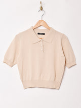 【3色展開】Meridian 半袖 ニットポロシャツ