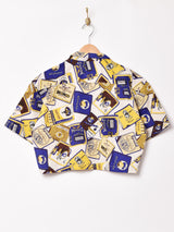 Emerald Motel オープンカラー 半袖 クロップドシャツ