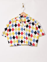 Emerald Motel オープンカラー 半袖 クロップドシャツ