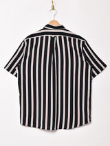 【3色展開】Trombones 半袖 ストライプシャツ
