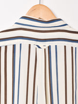 【3色展開】Trombones 半袖 ストライプシャツ