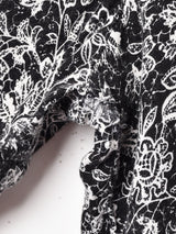 総柄 パッチワークデザイン 長袖ワンピース