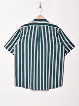 【3色展開】Trombones 半袖 ストライプシャツ