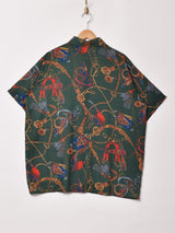 【2色展開】Trombones チェーン 総柄 半袖シャツ