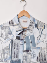 Trombones 壁画 総柄 半袖シャツ