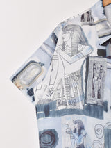 Trombones 壁画 総柄 半袖シャツ