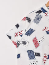 Trombones トランプ 総柄 半袖シャツ