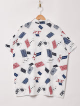 Trombones トランプ 総柄 半袖シャツ