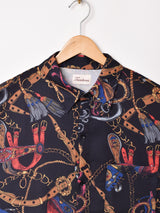 【2色展開】Trombones チェーン 総柄 半袖シャツ