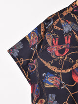 【2色展開】Trombones チェーン 総柄 半袖シャツ