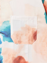 Trombones インク 総柄 半袖シャツ