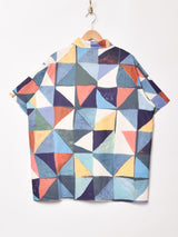 Trombones マルチカラー 総柄 半袖シャツ