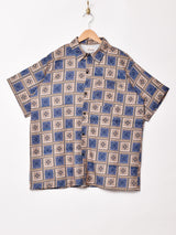 【2色展開】Trombones オリエンタル 総柄 半袖シャツ