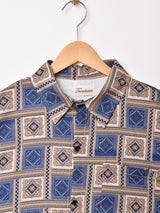 【2色展開】Trombones オリエンタル 総柄 半袖シャツ