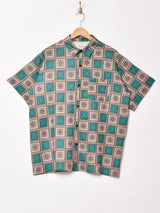 【2色展開】Trombones オリエンタル 総柄 半袖シャツ