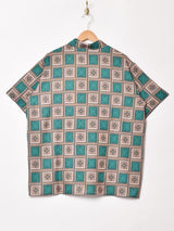 【2色展開】Trombones オリエンタル 総柄 半袖シャツ