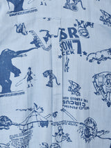 【2色展開】Backers 総柄 半袖 コットンシャツ