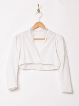 フロントボタン クロップドブラウス