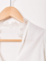 フロントボタン クロップドブラウス