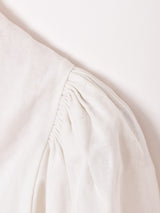 フロントボタン クロップドブラウス