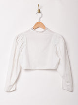 フロントボタン クロップドブラウス