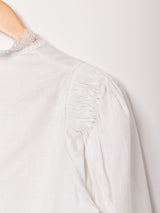 フロントボタン クロップドブラウス