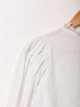 フロントボタン クロップドブラウス