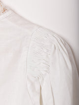 フロントボタン クロップドブラウス