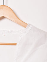 クロップド丈 ホワイトブラウス