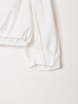 クロップド丈 ホワイトブラウス