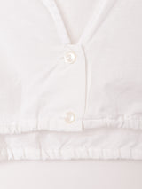 クロップド丈 ホワイトブラウス