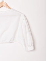 クロップド丈 ホワイトブラウス