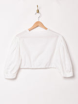 クロップド丈 ホワイトブラウス