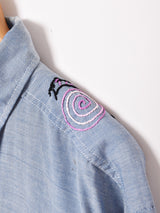 70's King Kole 刺繍 長袖 デニムシャツ